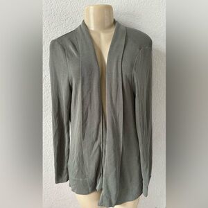 Loft green cardigan sweater classy long sleeve